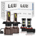 H4 9003 Dual Beam LED Bulbs, H11 Fog Light, 6500k Cool White, IP68 Waterproof H9941