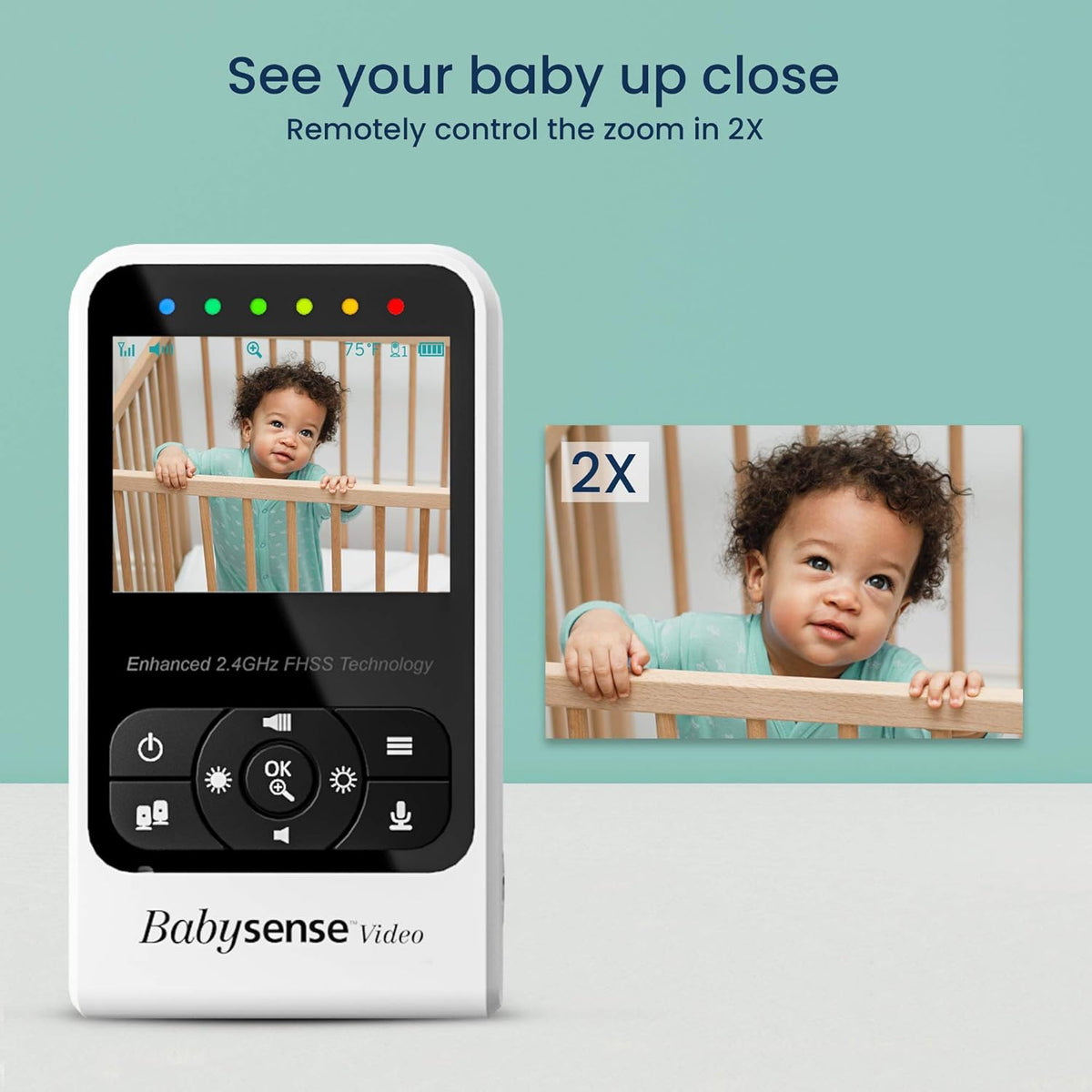 Video Baby Monitor with Camera and Audio, Two Cameras, Night Vision, Two Way Talk O2347