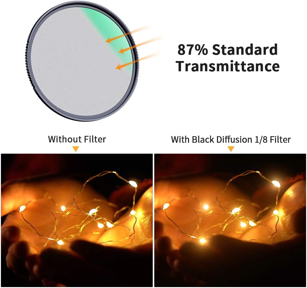 82mm Black Diffusion 1/8 Camera Lens Filter M545390