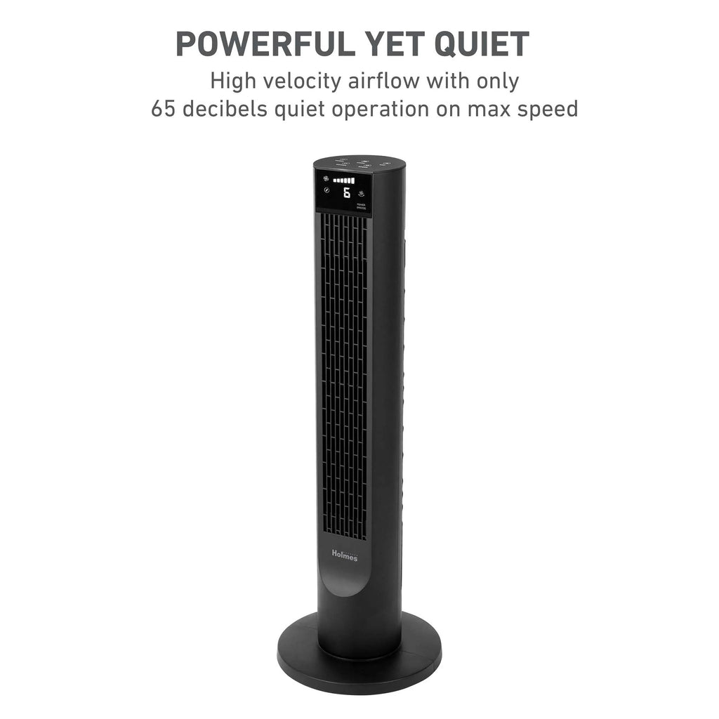 Black Oscillating Digital Tower Fan D1151