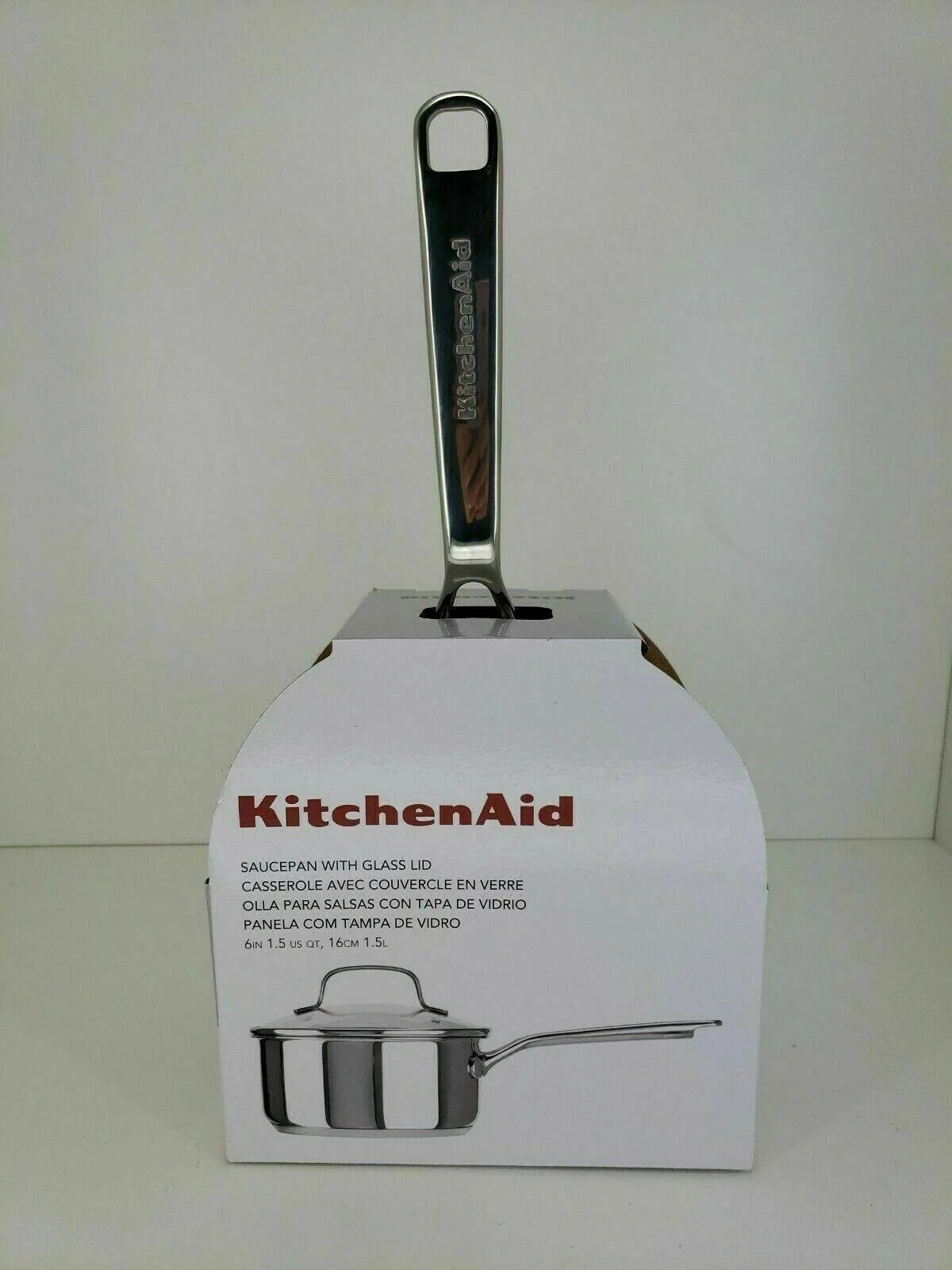 Stainless Steel Saucepan with Glass Lid 1.6 qt Z222