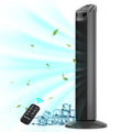 30 Tower Fan 120° Oscillating 60dB Quiet with Remote Control 3 Speeds 3 Wind Modes Timer Dark Gray A114