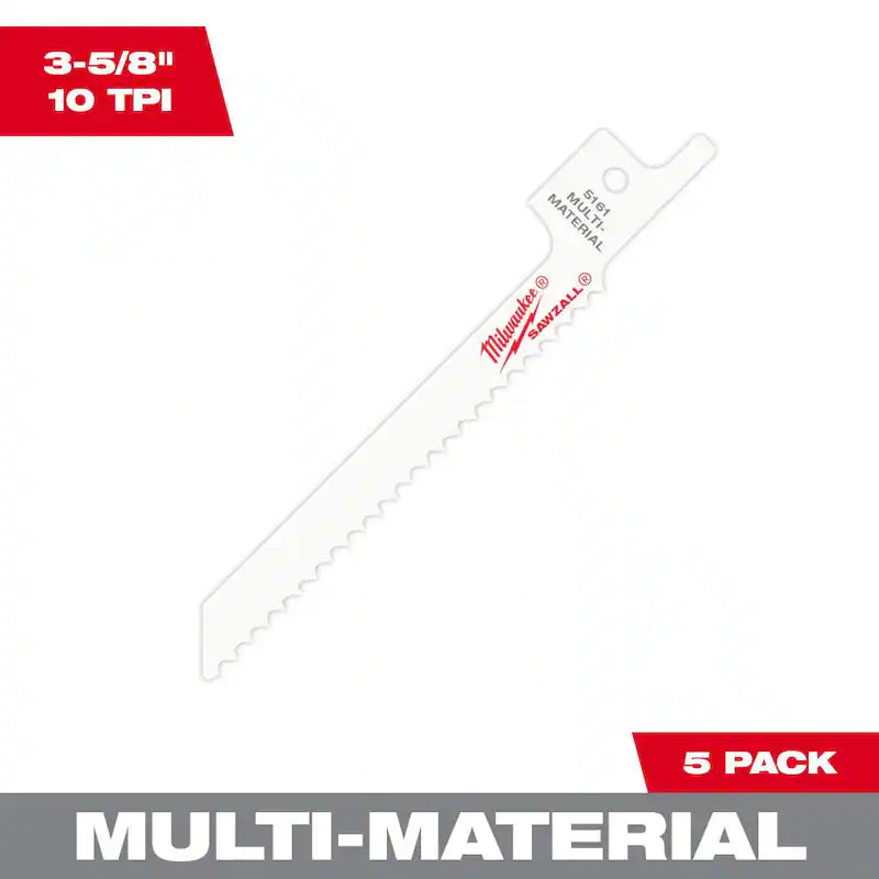 3-5/8 in. 10 TPI Metal Cutting Reciprocating Saw Blades (5-Pack) O94503