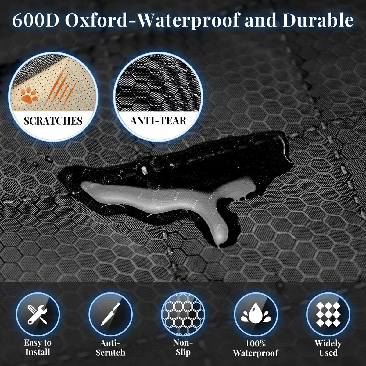 Waterproof Heavy-Duty Dog Car Seat Covers Pack of 2 Y446