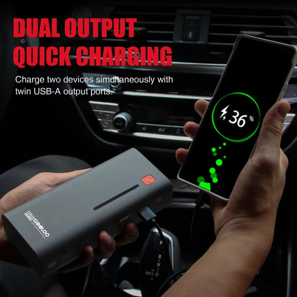 1200A Peak Portable 12V Lithium Battery Jump Starter Y6008