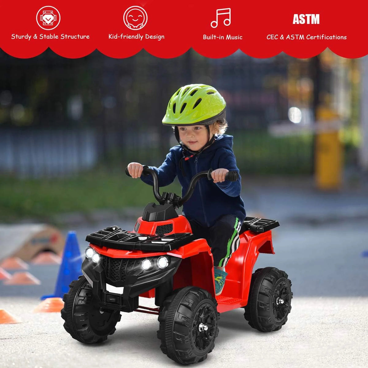 6V Battery Powered Kids Ride On ATV 4-Wheeler Quad H5371
