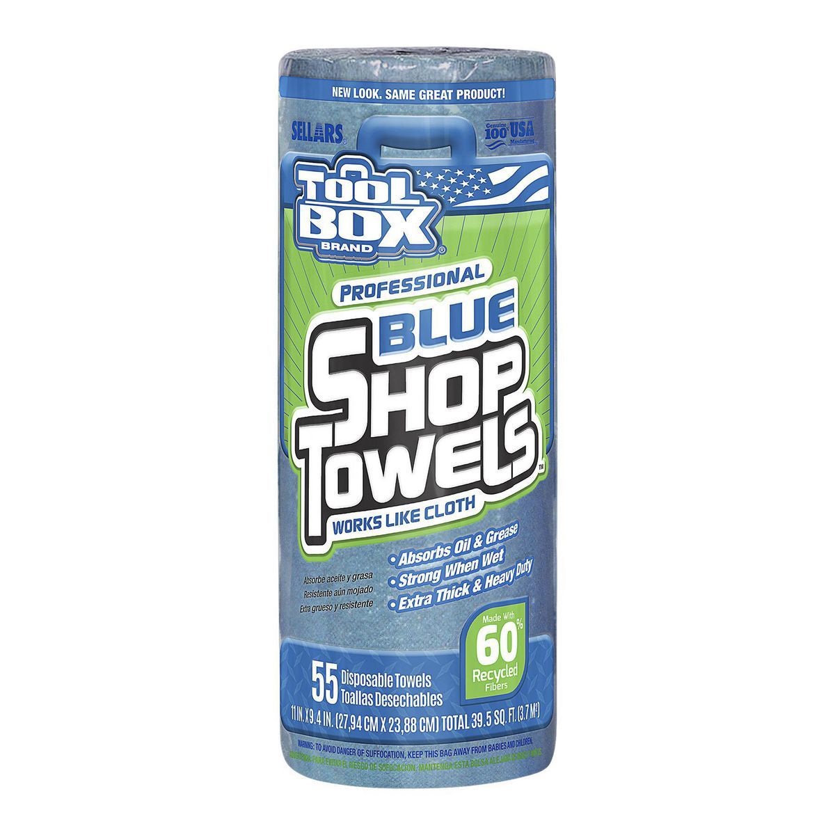 Blue Disposable Shop Towels G8977