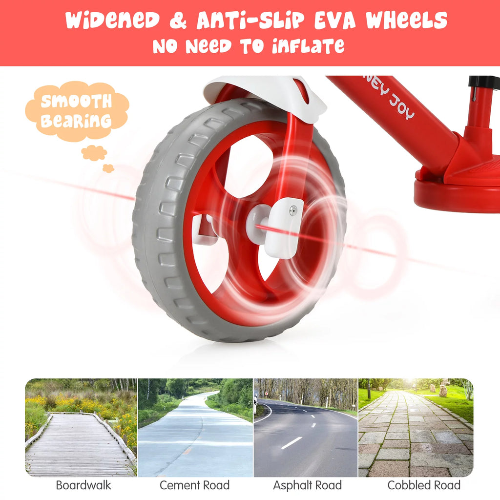 Kids Balance Bike with Feetrests Red D1859
