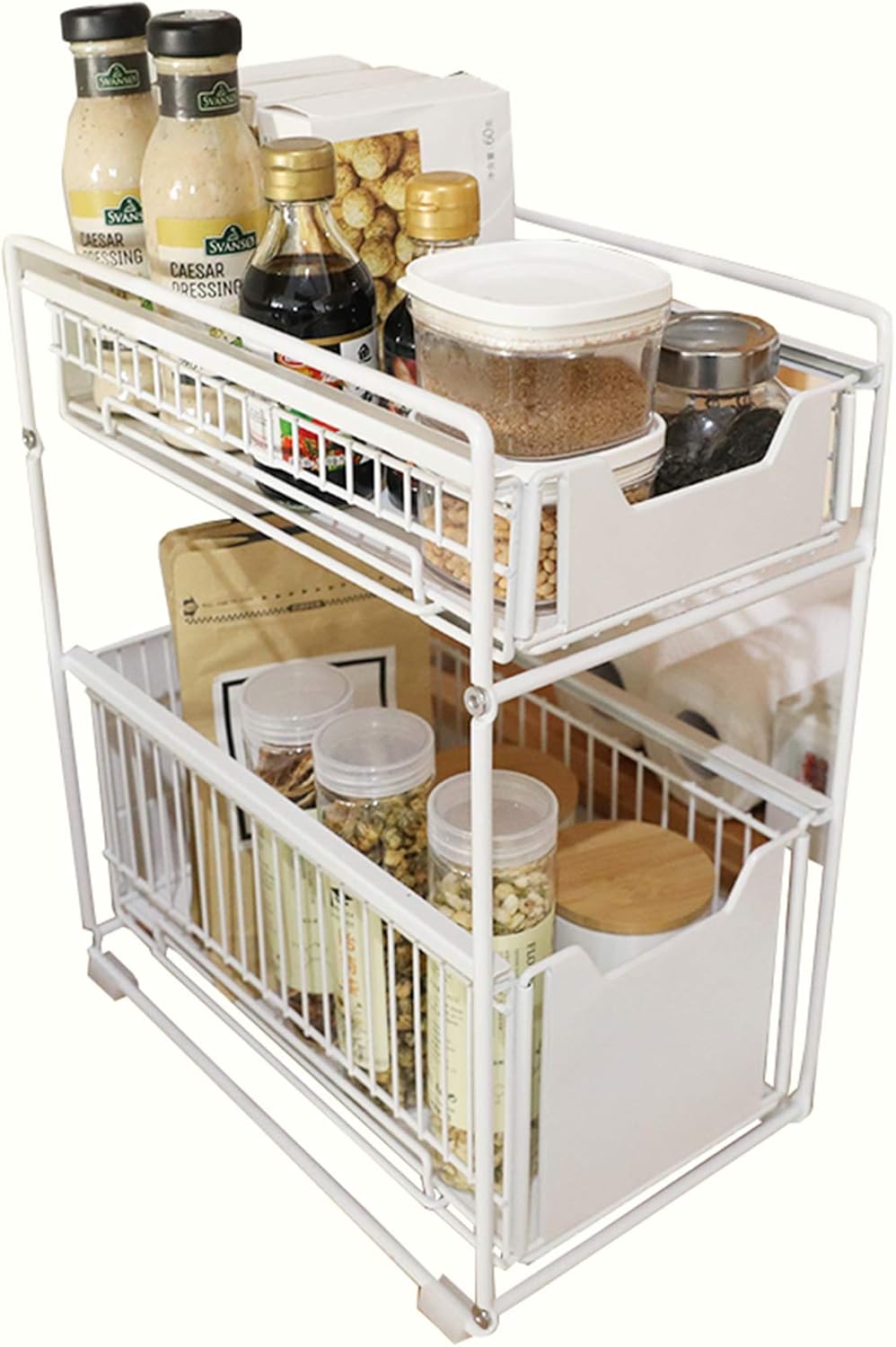 Under Sink Cabinet Organizer with Sliding Drawer R246