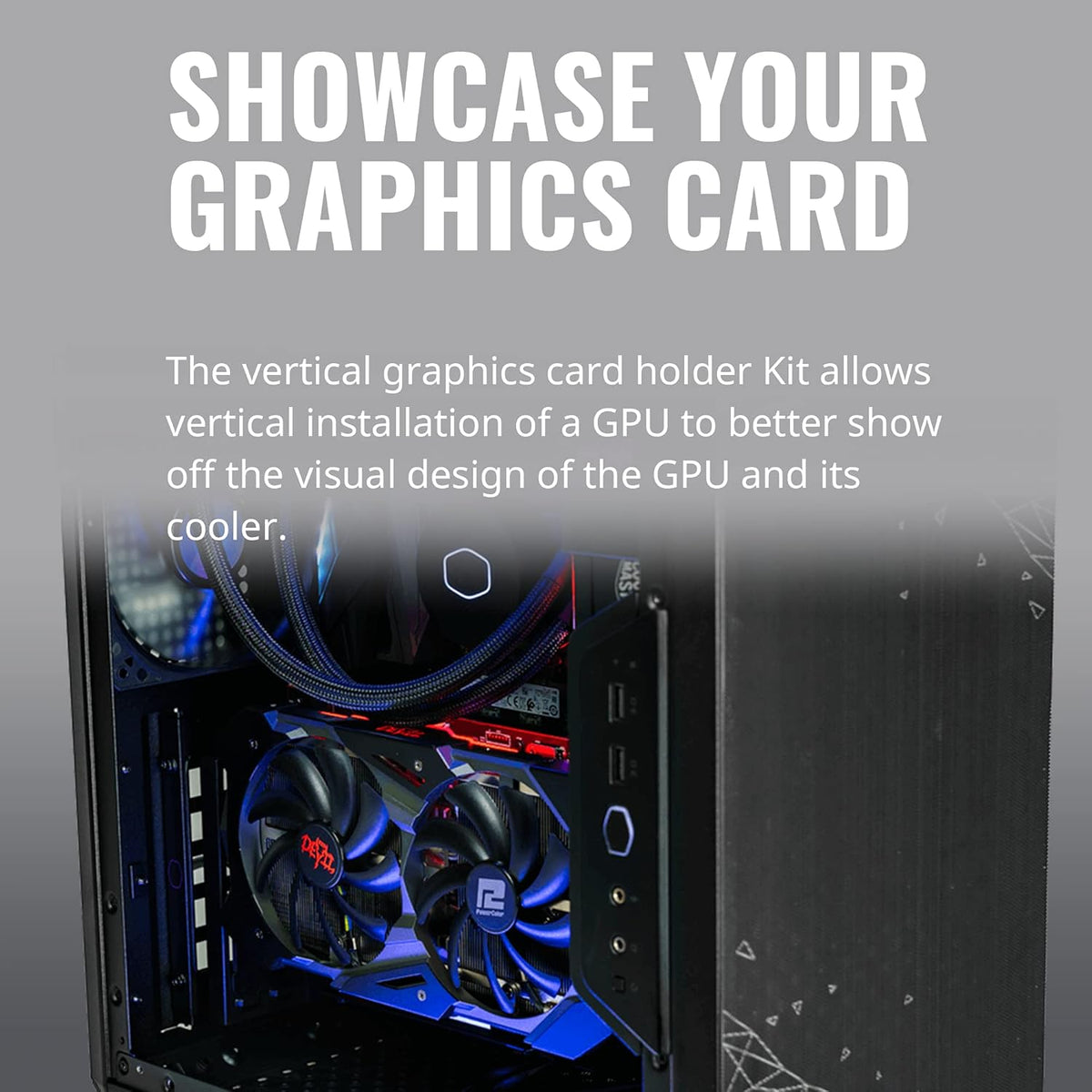 Vertical Graphics Card Holder Kit with Riser Cable I827185