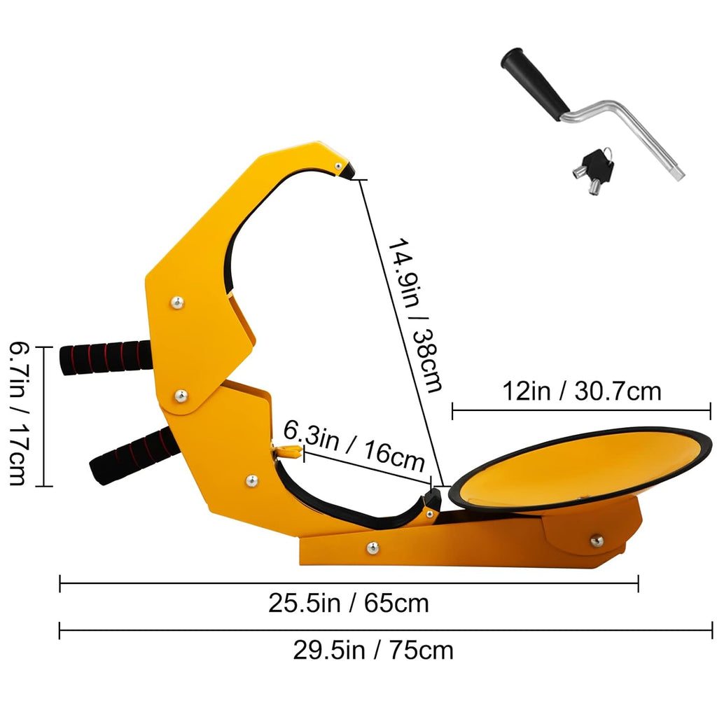 2 pc Heavy-Duty Anti Theft Tire Claw Wheel Lock U93234