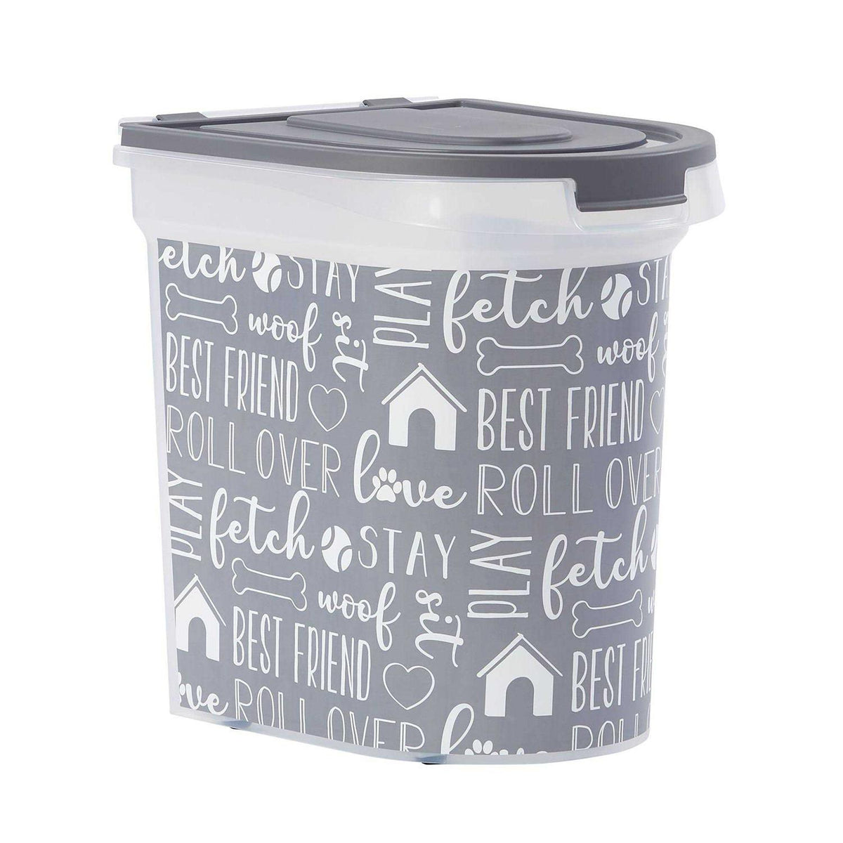 Grey Pet Food Storage Container with Wheels X990