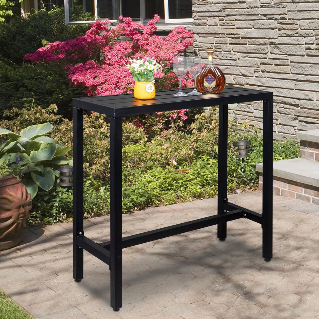 Black Iron Adjustable Bar Table F936