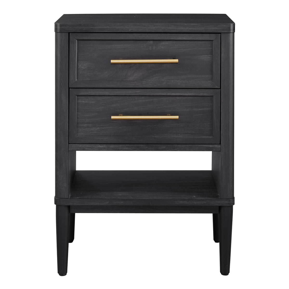 2 Drawer Charcoal Finish Nightstand K4990