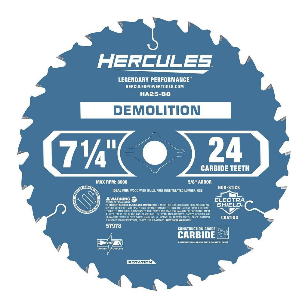 7-1/4 in. 24T Demolition Circular Saw Blade H982