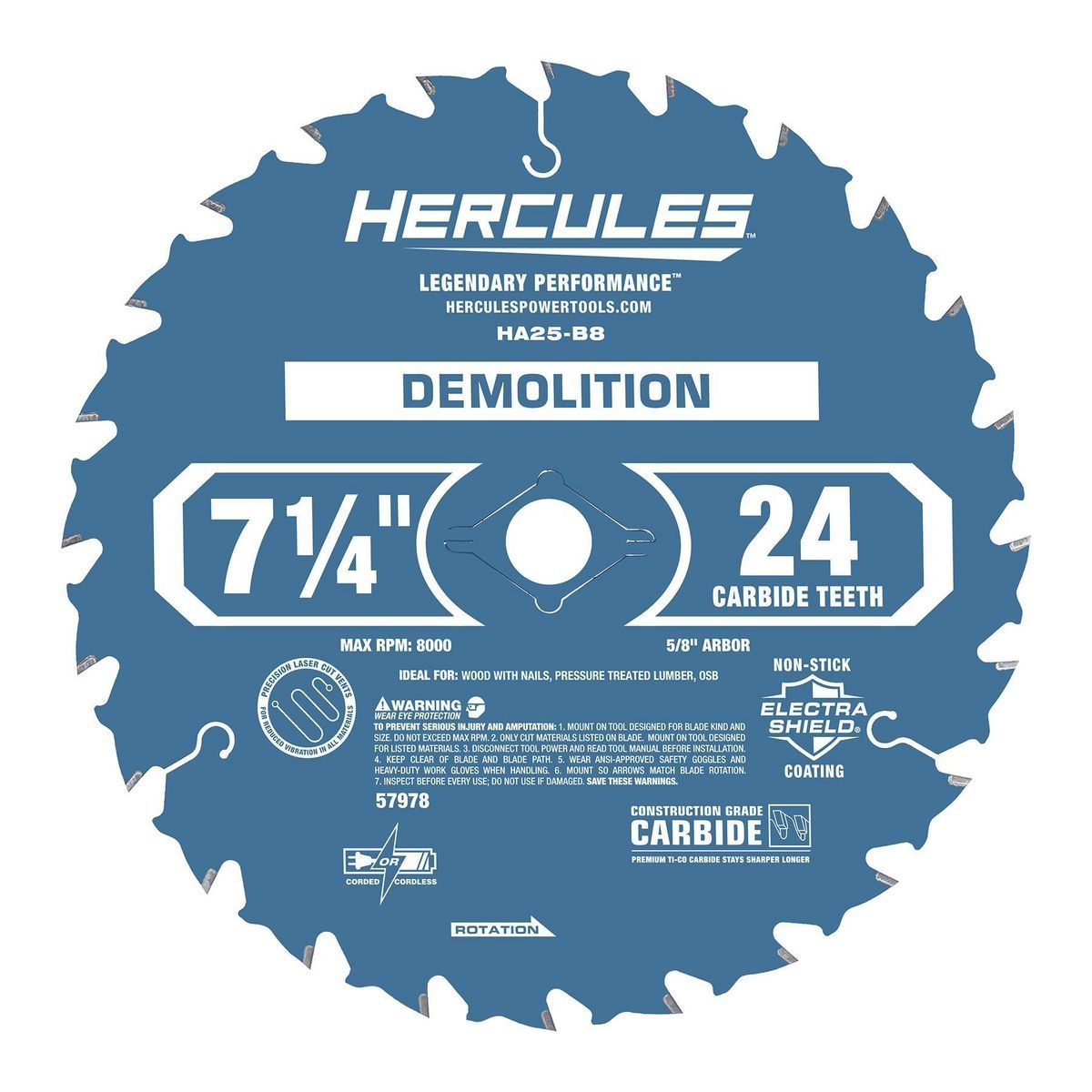 7-1/4 in. 24T Demolition Circular Saw Blade H982