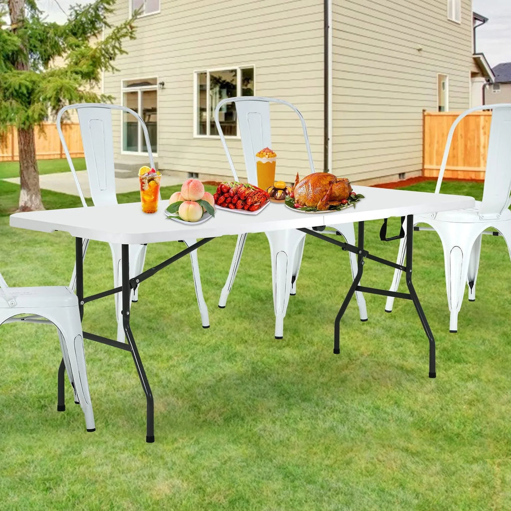 6ft Folding Plastic Table with Carrying Handle S6984