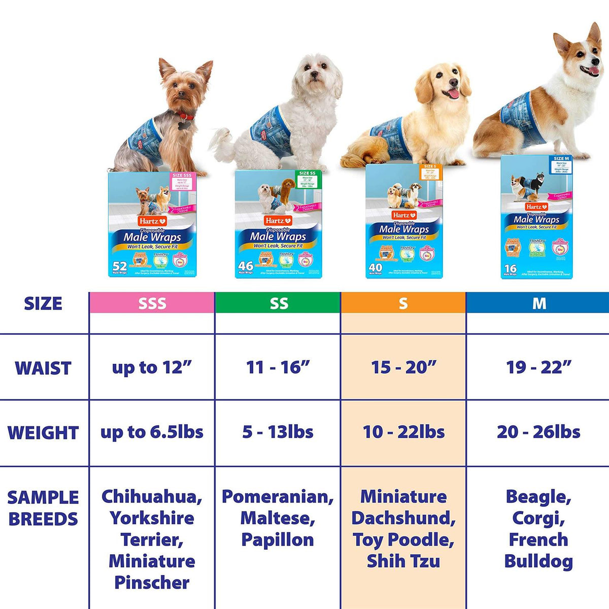 Disposable Male Dog Wraps Z24453
