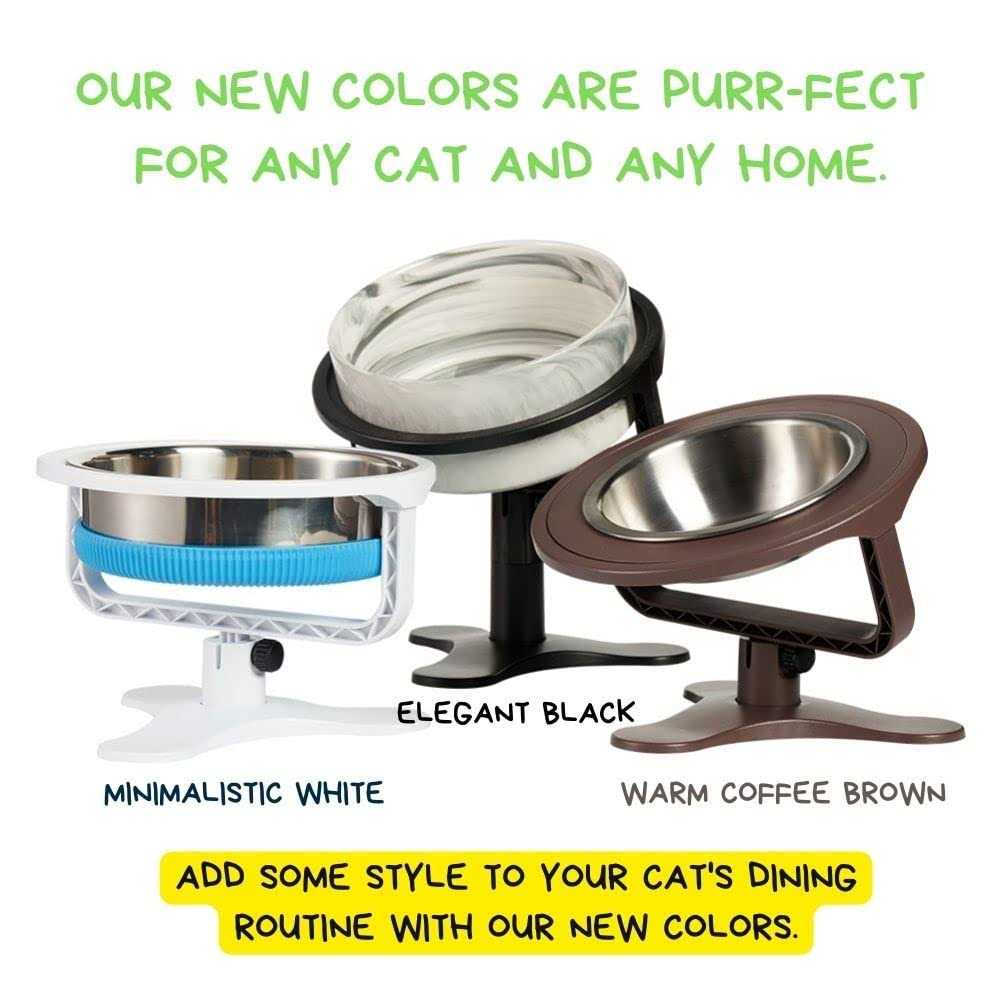 Adjustable Raised Cat Food Bowl G7132