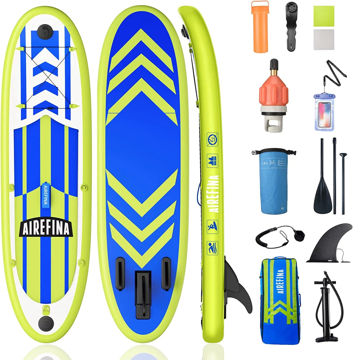 11' Inflatable Stand Up Paddle Board with Carrying Bag Q453339
