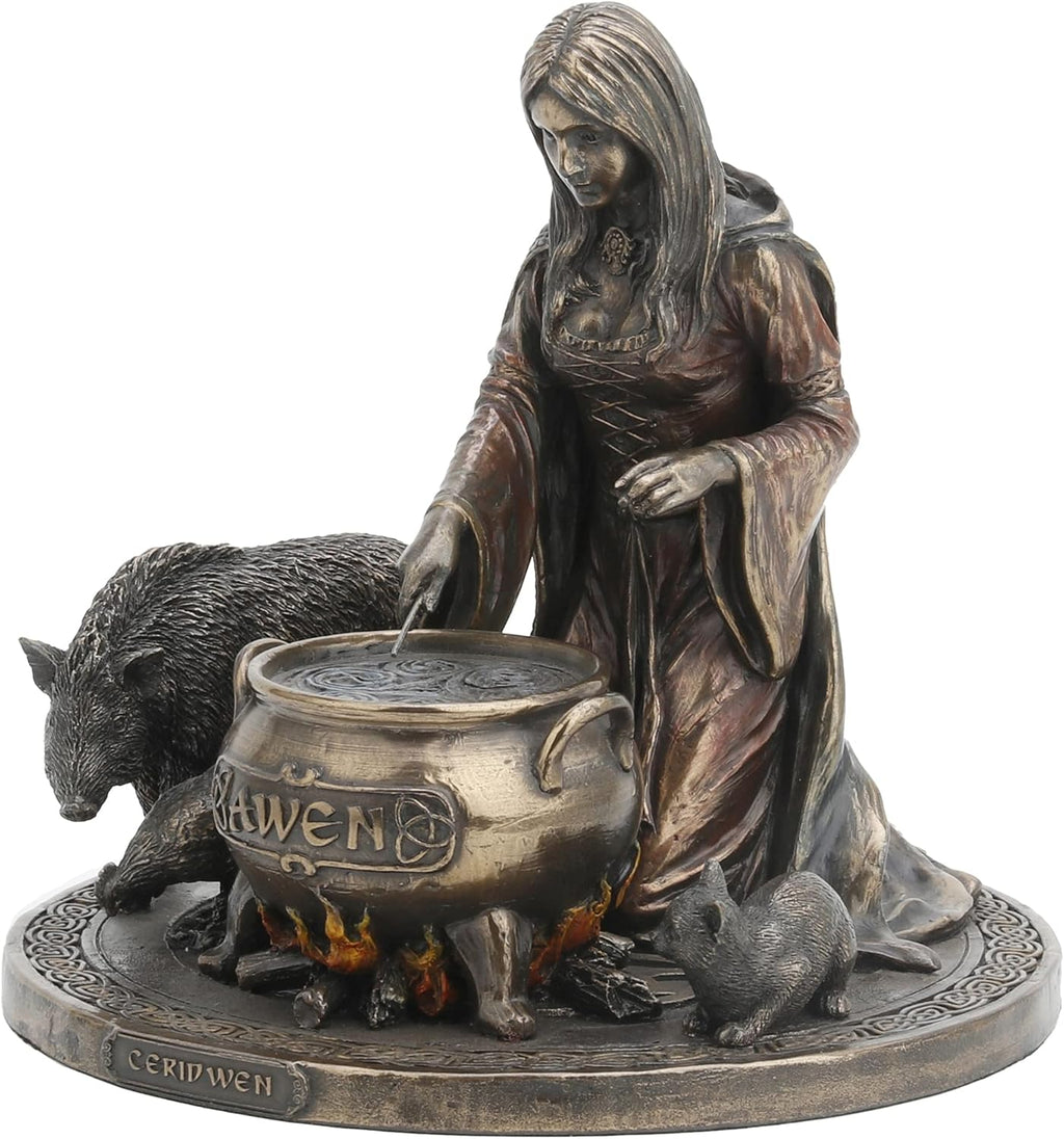 6.25 Tall Cold Cast Resin Antique Bronze Finish Statue Figurine E896