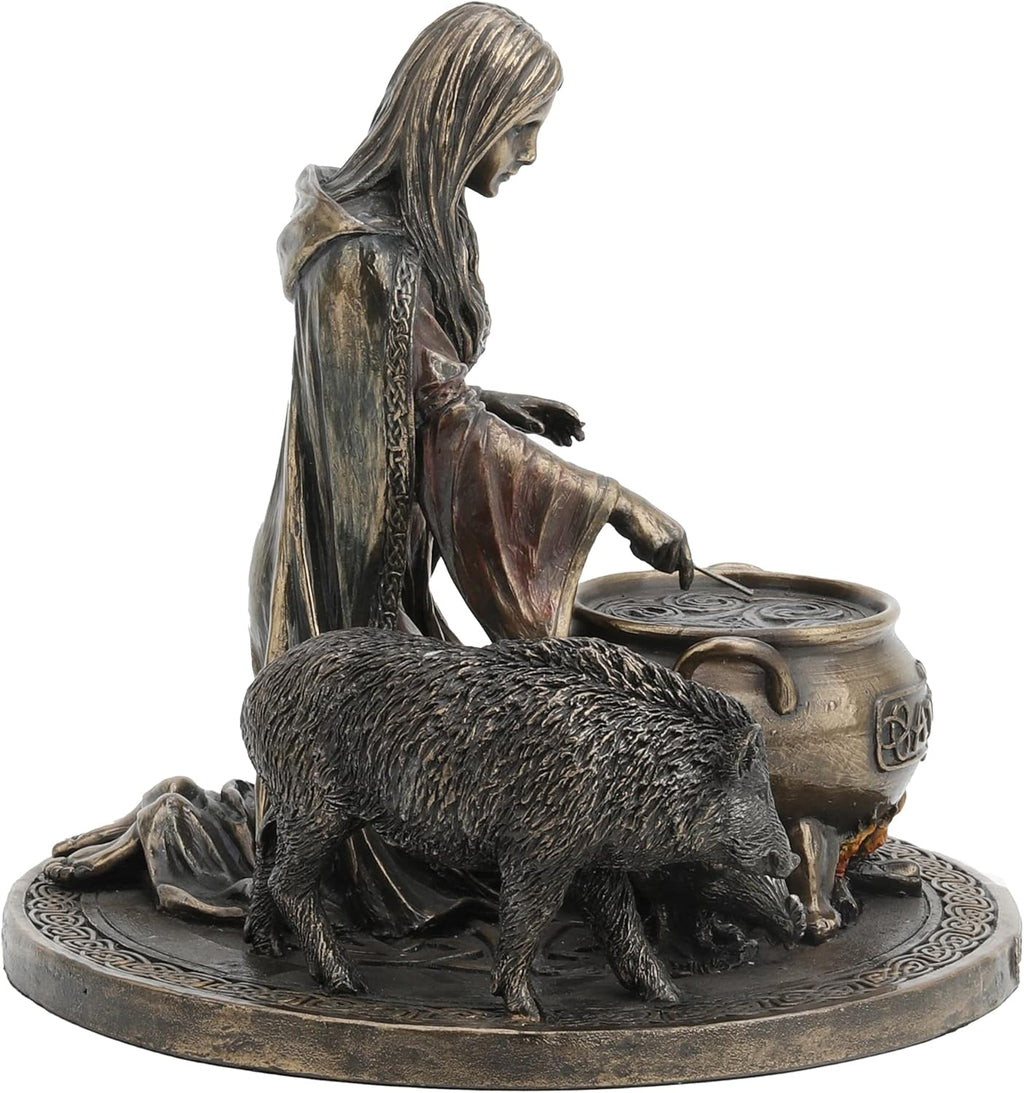 6.25 Tall Cold Cast Resin Antique Bronze Finish Statue Figurine E896