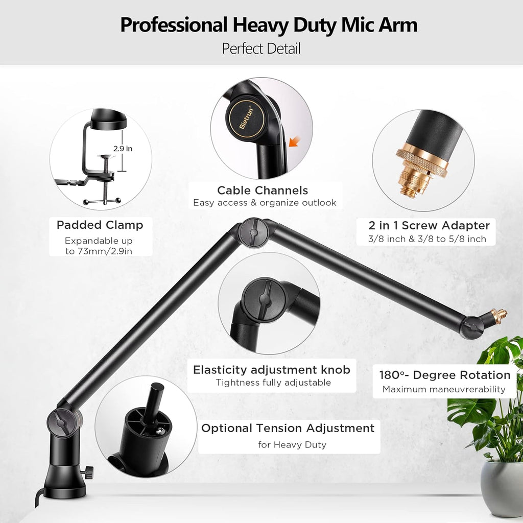 Mic Arm Desk Mount with 3/8 to 5/8 Adapter H90792