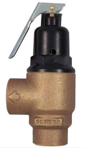 1x22 Relief Valve with Lever Set at 125 PSI C8060