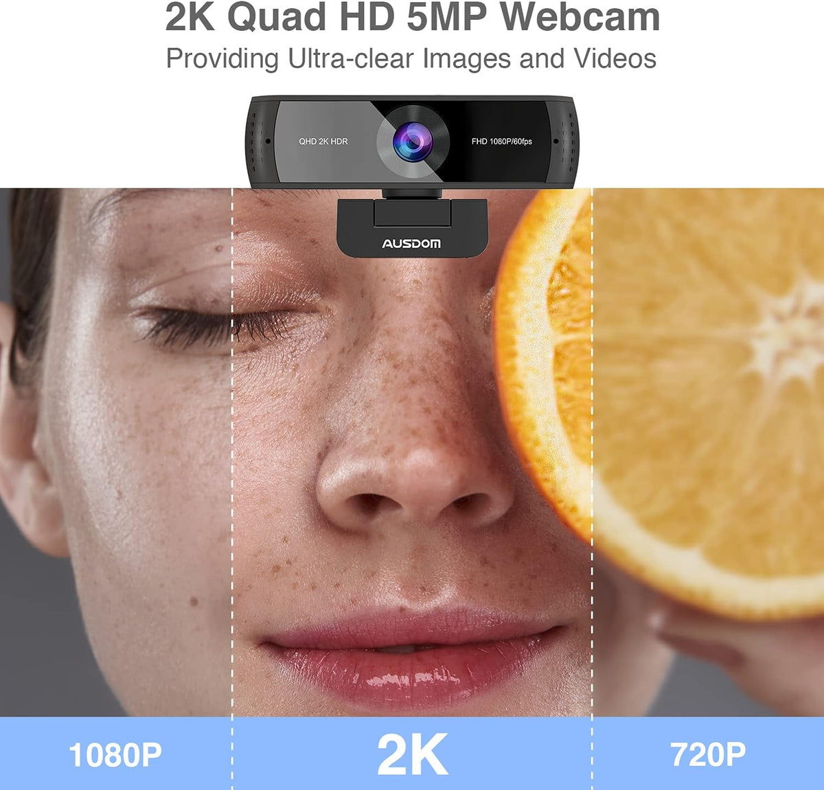 2K Zoomable Webcam with Tripod Z73527