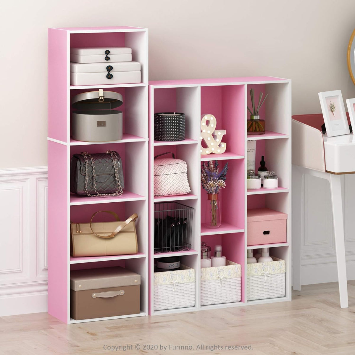 5-Tier Reversible Color Open Shelf Bookcase D900
