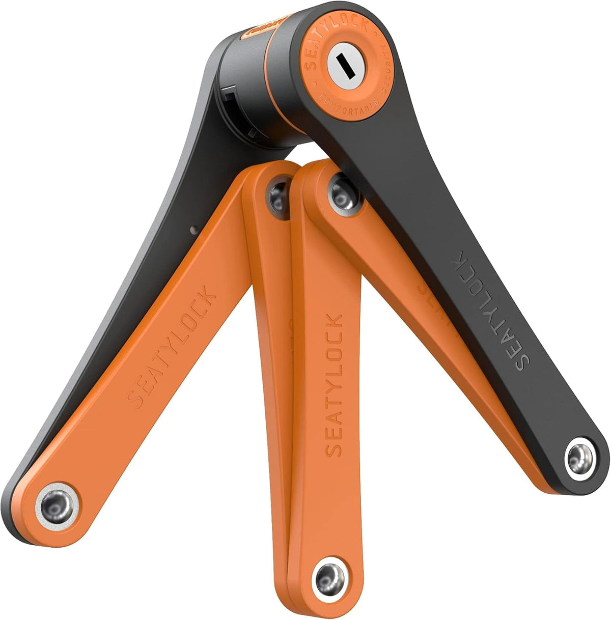 Compact Folding Bike Lock with Keys and Case Q6128