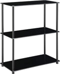 Glass 3 Shelf Bookcase S45481