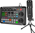 Audio Interface with DJ Mixer and Sound Card Microphone C2341