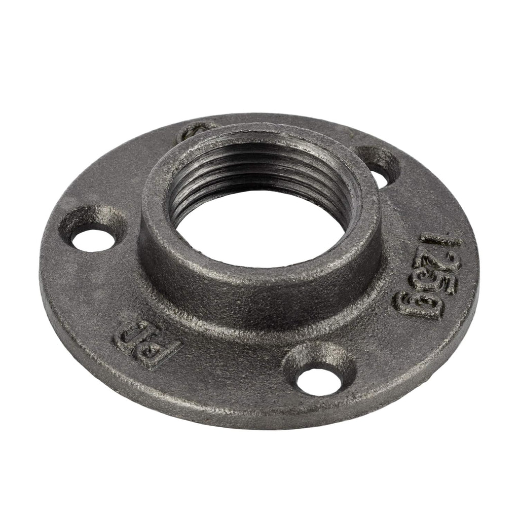 1 Inch Black Malleable Cast Iron Floor Flange 10 Pack B912