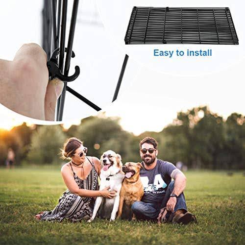 8 Panel 42-Inch Black Dog Playpen K127683