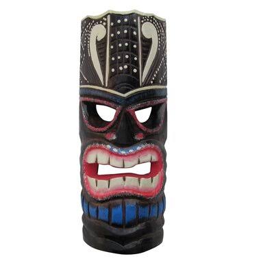 Hand Carved Wood Tiki Head Mask Wall Décor P1927