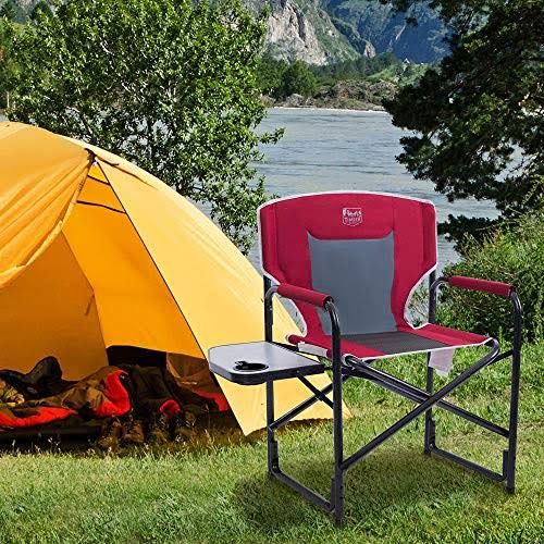 Folding Aluminum Camping Chair with Side Table X512