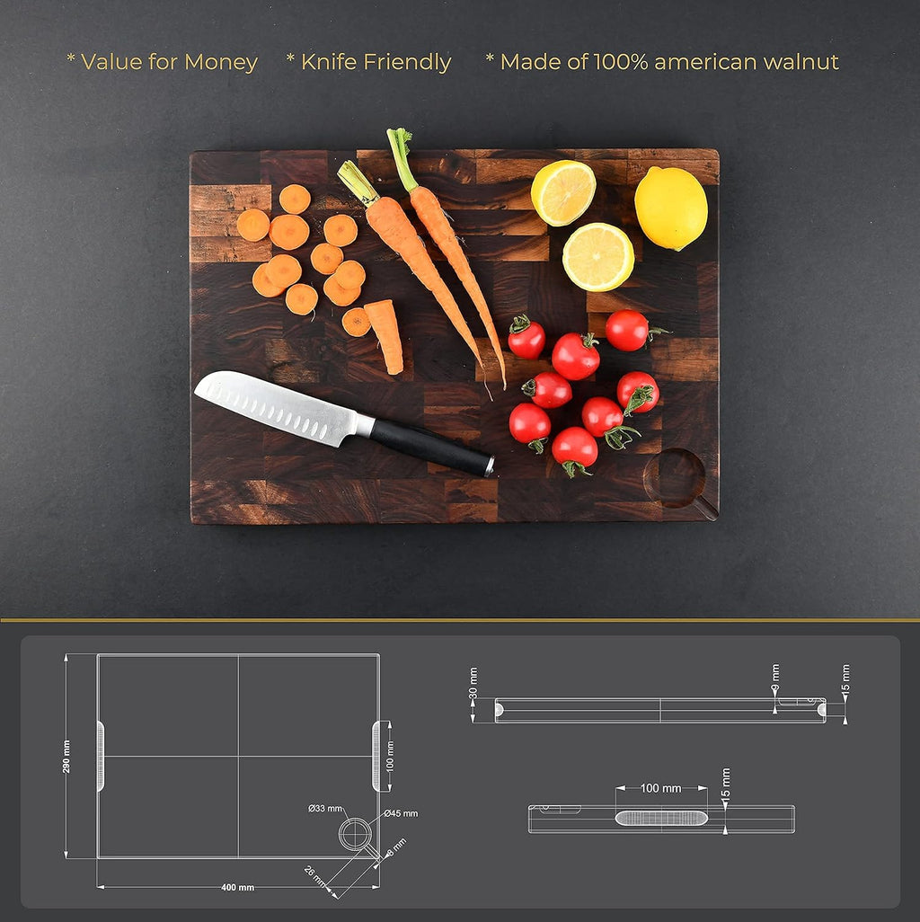 16X11.5 Inches American Walnut Wood Cutting Board R48732