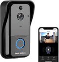 Wireless HD Video Doorbell Camera IP65 Waterproof Night Vision Black Pack of 2 V65732