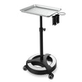 Adjustable Height Aluminum Salon Tray Cart with Accessory Caddy L726