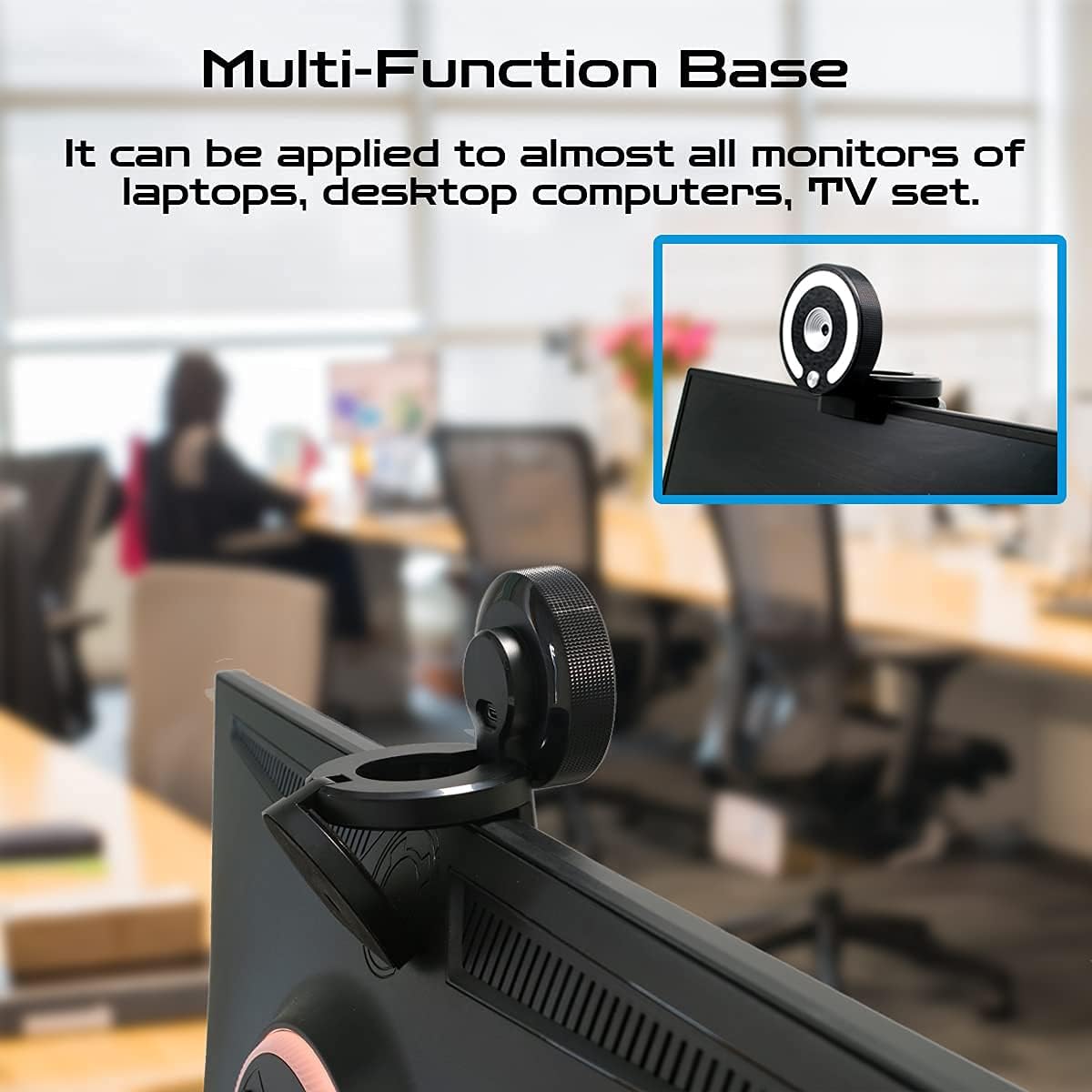 2K 30fps Webcam with Microphone and Ring Light E6951