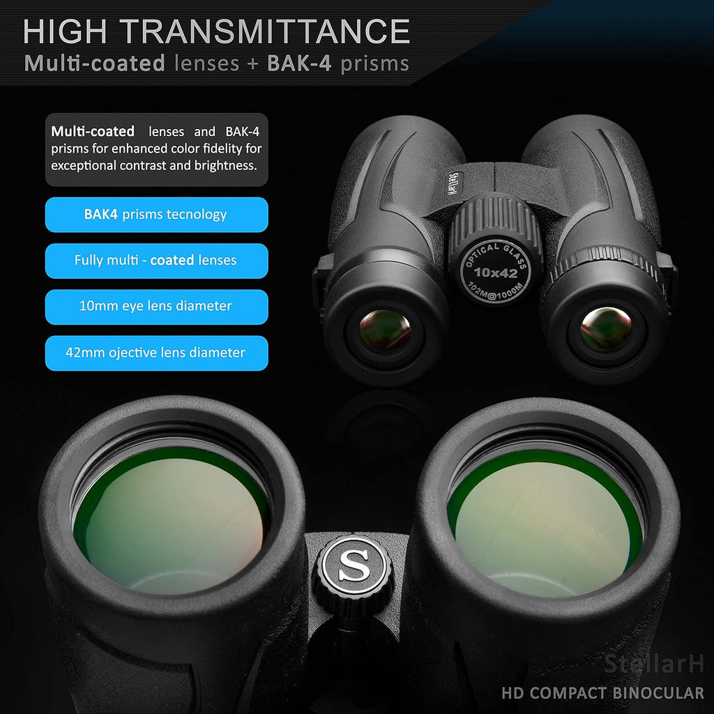 10x42 Waterproof Binoculars with Tripod and Smartphone Adapter D956241