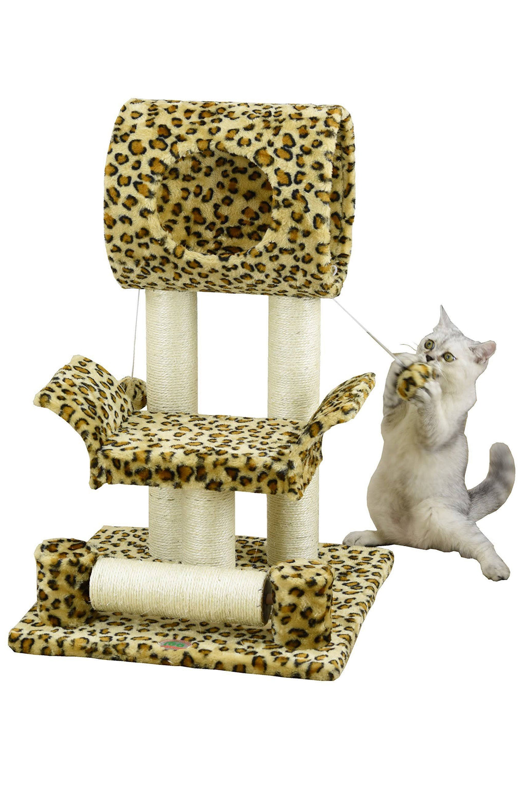 Cat Tree Condo House Leopard Print F309