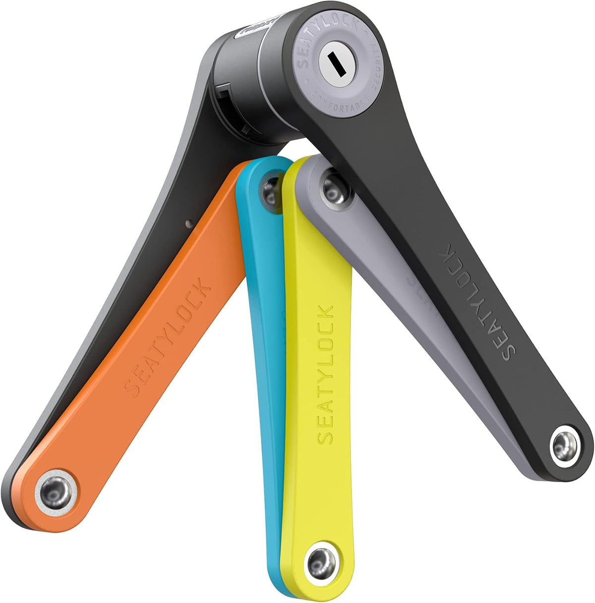 Compact Folding Bike Lock with Keys and Case Q6128