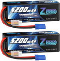 11.1V 80C 5200mAh 3S Lipo Battery with EC5 Connector Hardcase 2 Packs O993913