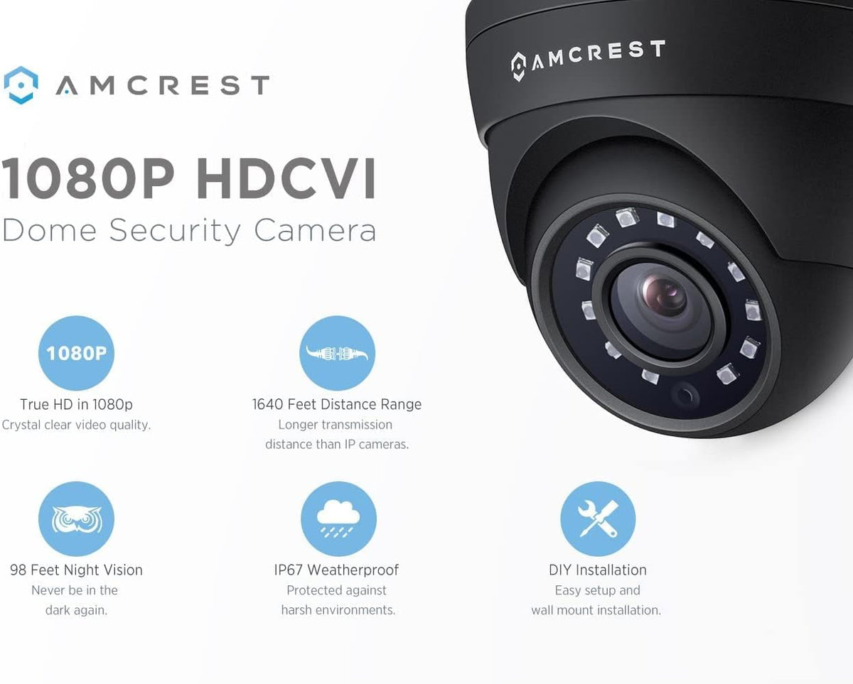 Black 1080P Bullet Outdoor Security Camera N915491