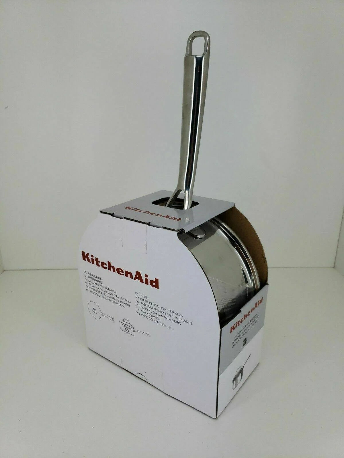 Stainless Steel Saucepan with Glass Lid 1.6 qt Z222