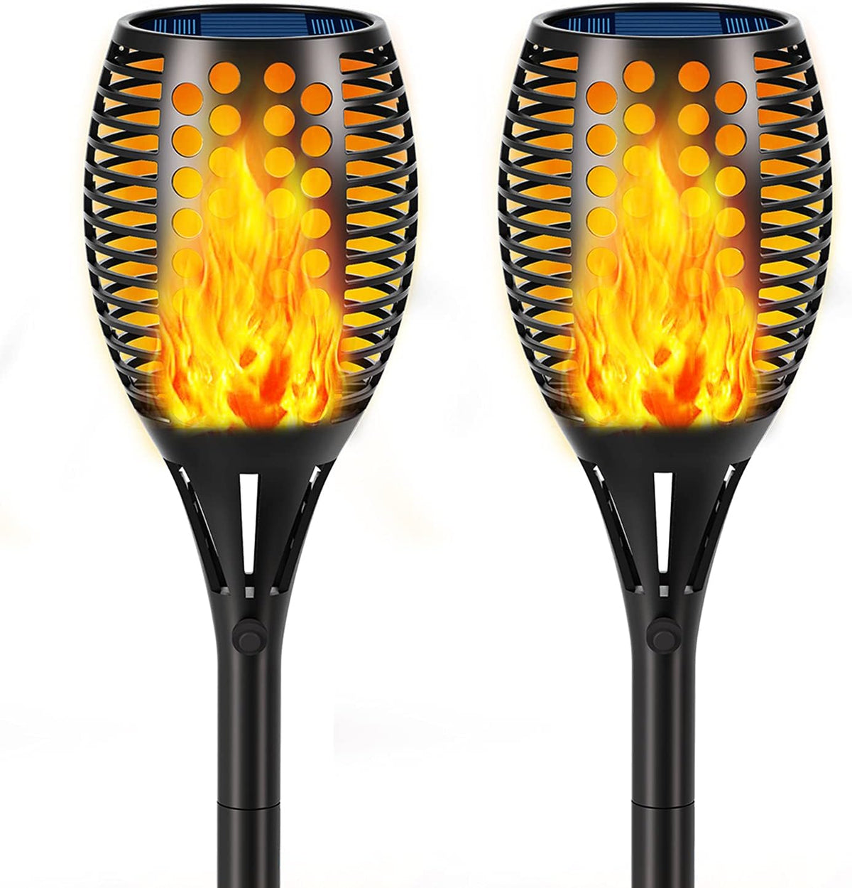43 Flickering Flames Solar Torch Lights Outdoor Waterproof 4-Pack V1252