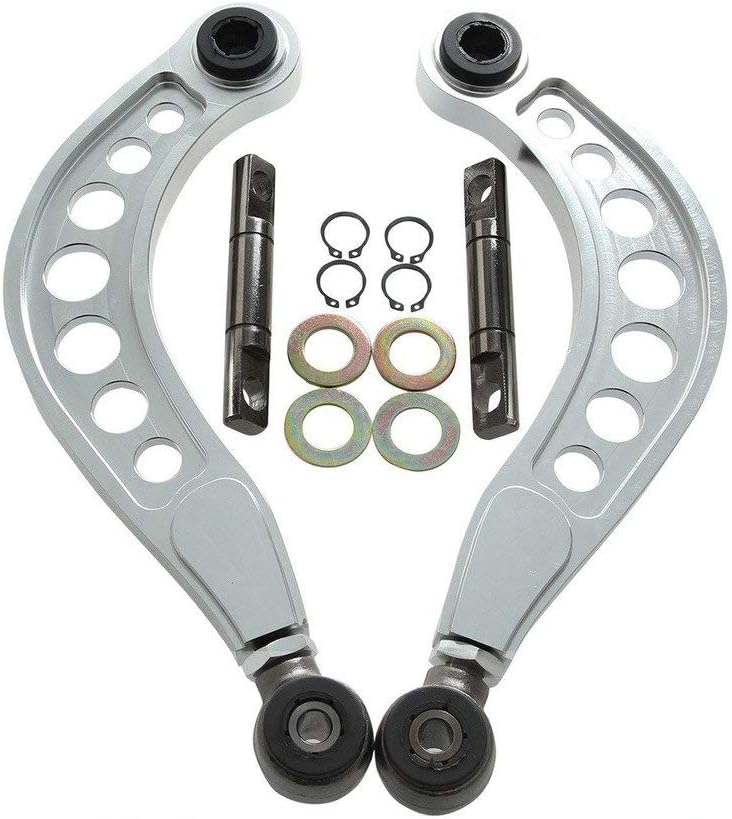 2PCS Rear Adjustable Upper Camber Kit Silver E7213