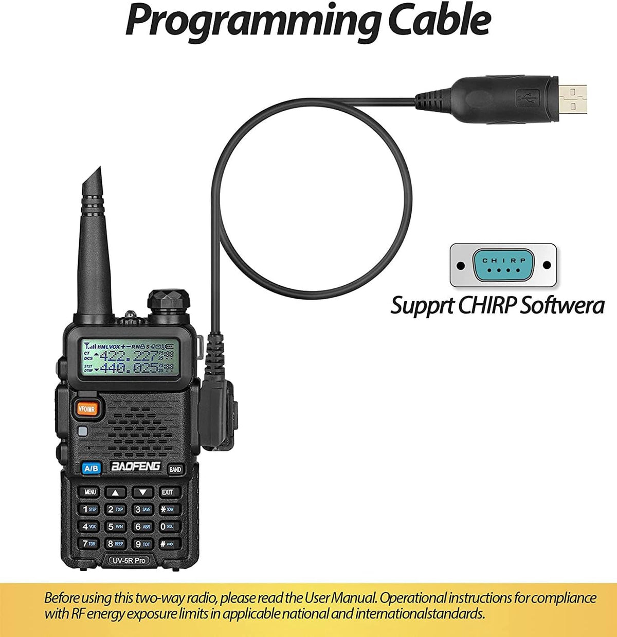 8W Ham Radio with Battery and Antenna F71053